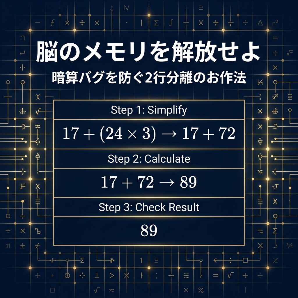【数学OS】記述のミス率が10分の1に激減する「計算用紙の縦半分折り」の物理的効果