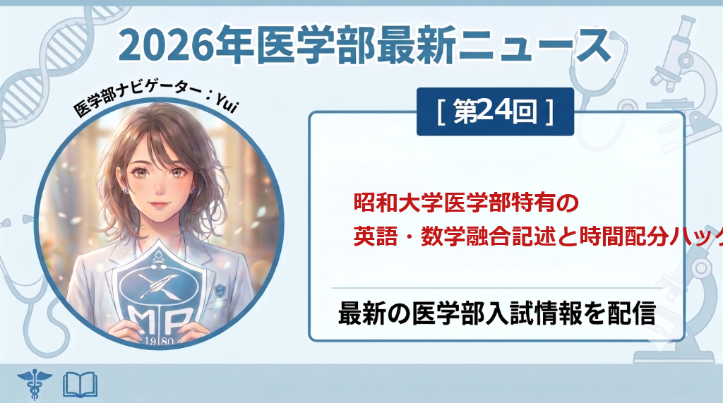 昭和大学医学部特有の英語・数学融合記述と時間配分ハック