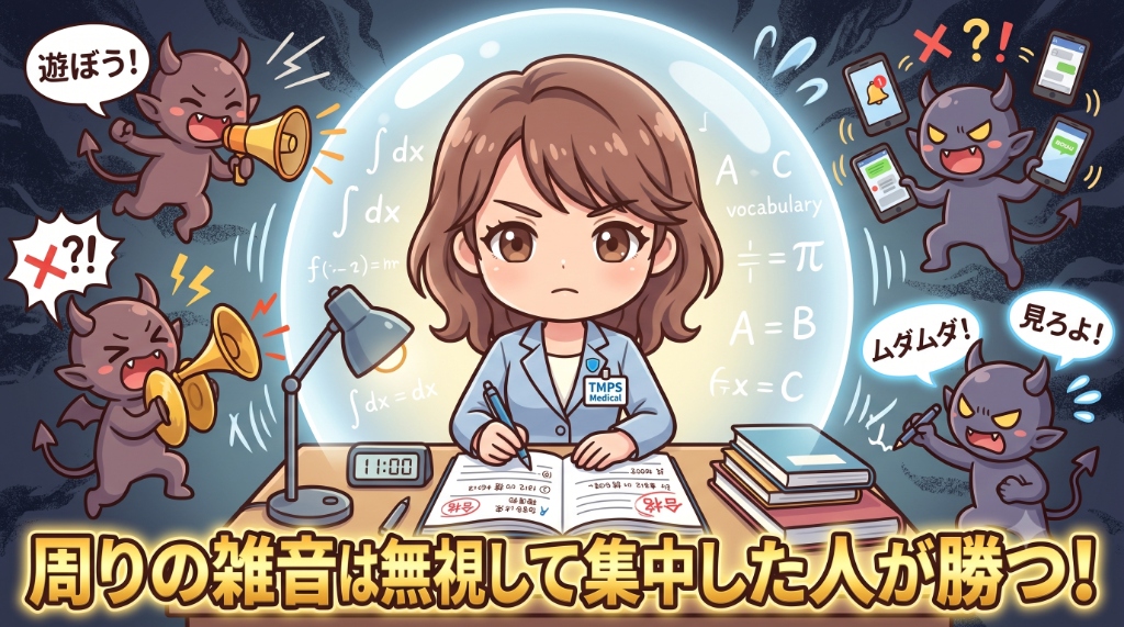 周りの雑音は無視して集中した人が勝つ！