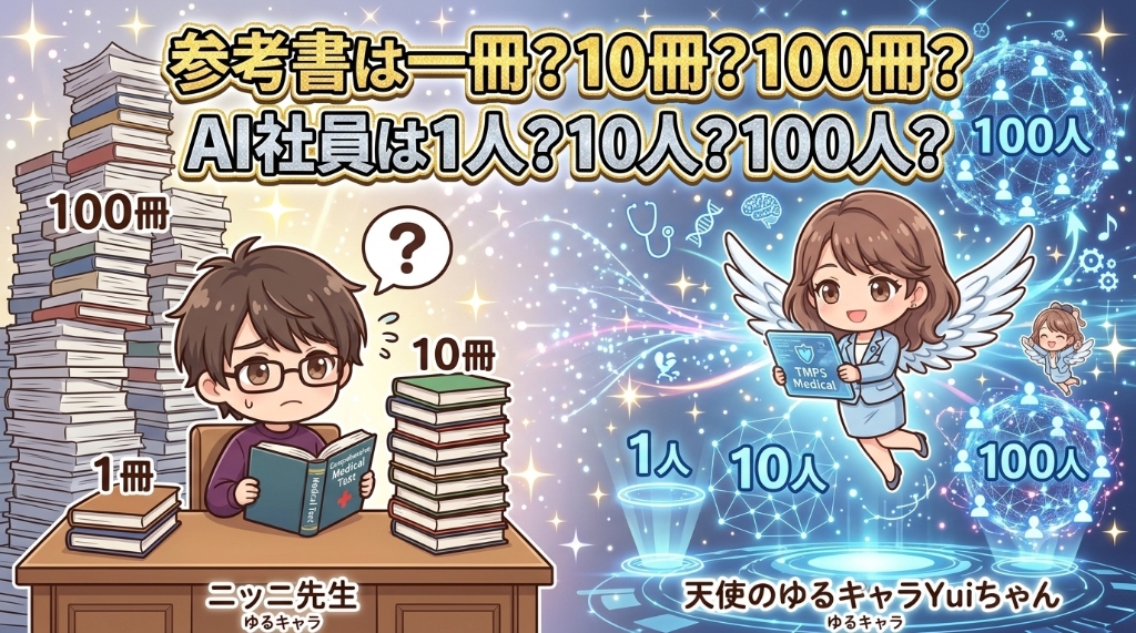 参考書は一冊？10冊？100冊？AI社員は1人？10人？100人？
